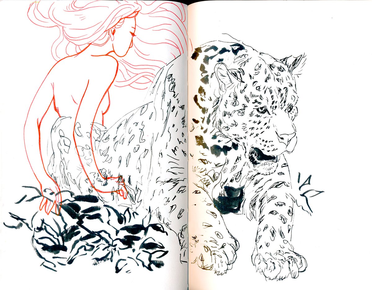 eychangg's tweet photo. 🐯 #sketchbook #inkdrawing #artistsontwitter https://t.co/m9xWeKoPuO