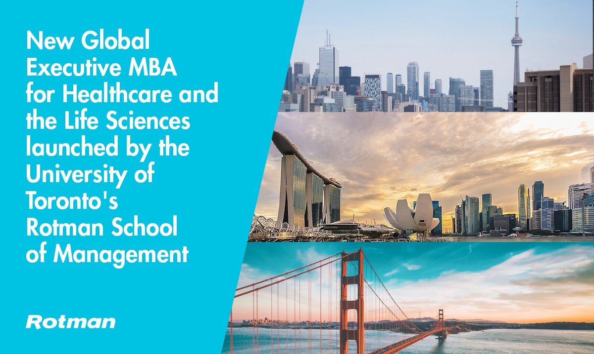New Global #EMBA Program in Healthcare &amp; the Life Sciences Launched by <a href="/rotmanschool/">Rotman School</a> rotman.utoronto.ca/Connect/MediaC…