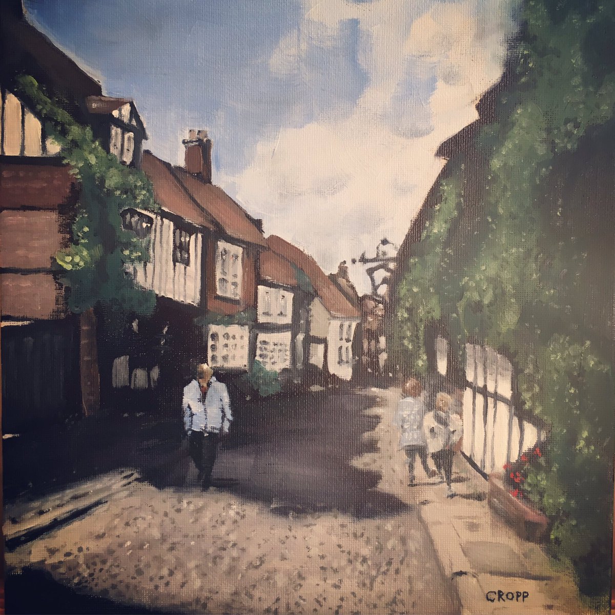 nickcropp's tweet photo. Mermaid Street #rye #pleinair #oilpainting https://t.co/v5weaRalZH