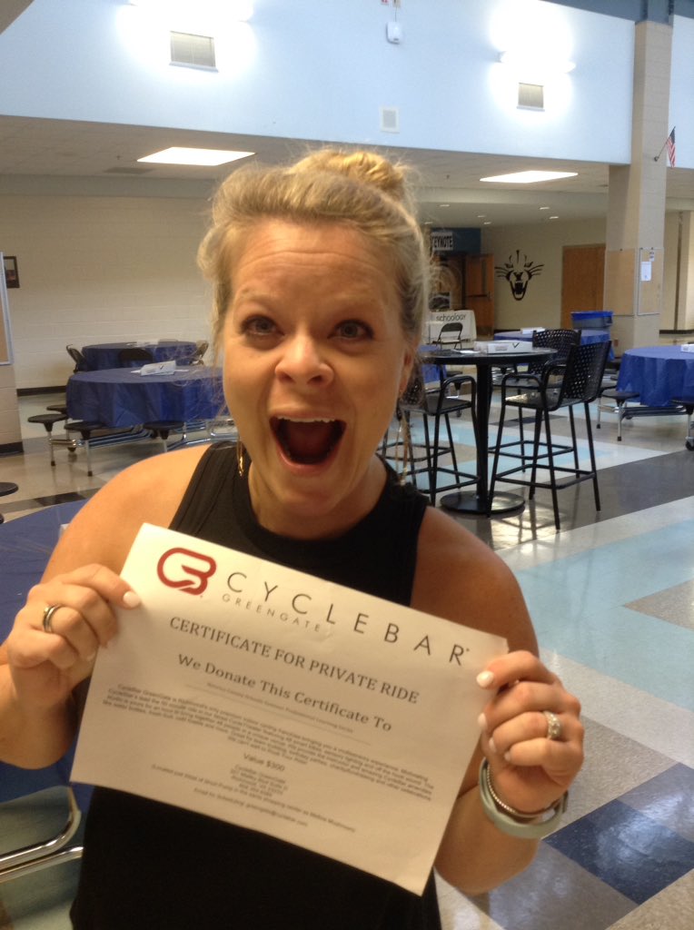 HCPS_Innovates's tweet photo. Congrats to Burch Pope who won a gift certificate to Cycle Bar!! #FutureFieldDay https://t.co/F0uQoB4FrO