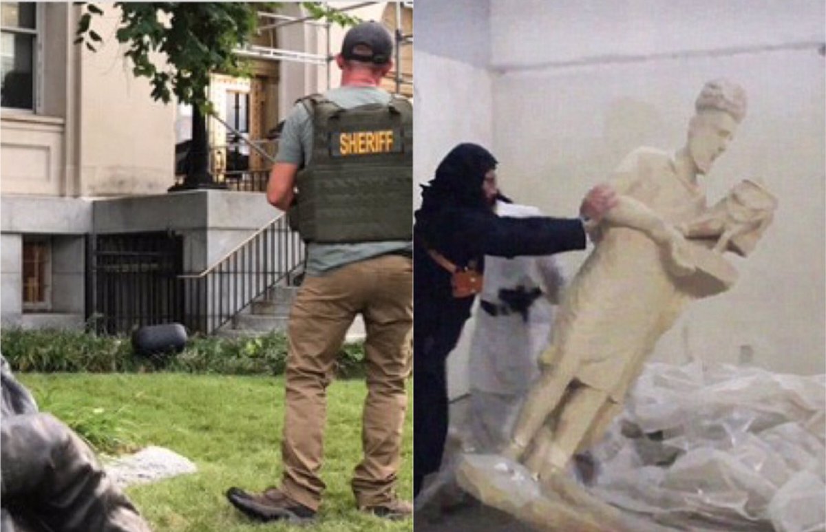 2deepE's tweet image. So this is how you change history ISSL agree with you ...what's next cemeteries?#nottheway #history#racist #news #shame  #destroyhistory