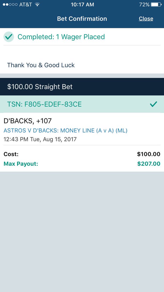 upsetshappen's tweet photo. #dbacks +107 all bets today $100 #fatTuesday #nofoolishness #nochase it's called bounce back in this industry #realdocumentation https://t.co/RVXHQt4d7w