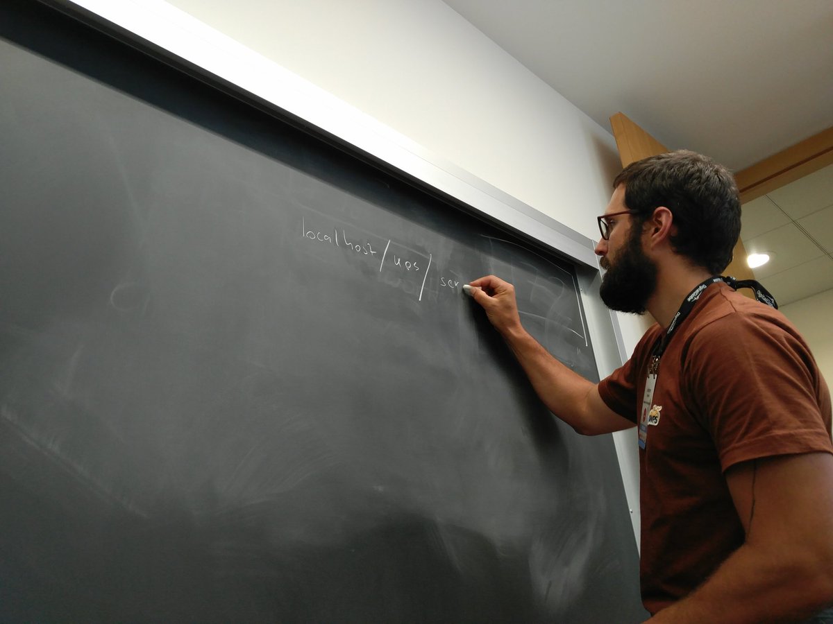 delawen's tweet photo. @jachymc showing how @pywps works #foss4g while @JMendesDeJesus talks https://t.co/XlC4gL8Blj