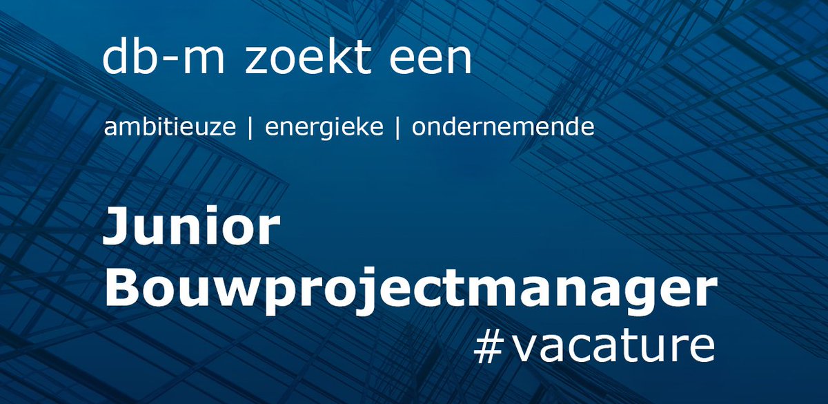 Db-m zoekt een nieuwe collega! Word jij onze nieuwe junior #bouwprojectmanager? Laat het ons weten 👈🏻 > db-m.nl/junior-bouwpro… #vacature