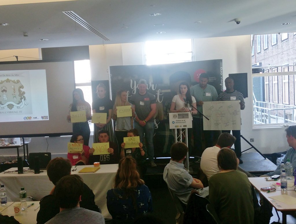 NStEPie's tweet photo. 'Students are partners not customers' - lots of real challenges being addressed in the @BallybreagIT role play at #SUT17 https://t.co/ERstX7igpw