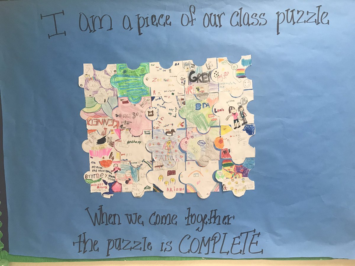 HamiltonAtTCS's tweet photo. Together we complete the puzzle. #TCS , #collaboration #classpuzzle https://t.co/Wi3l9x4N5K