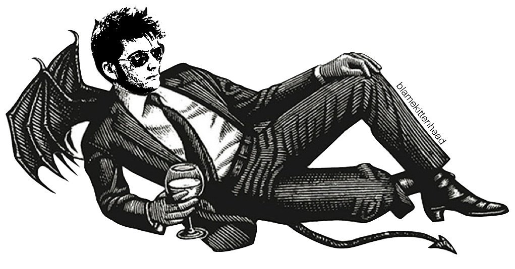 Kittenheadd's tweet photo. #GoodOmens #davidtennant #terrypratchett #neilgaiman #Crowley @neilhimself https://t.co/JyQgY9QEtr