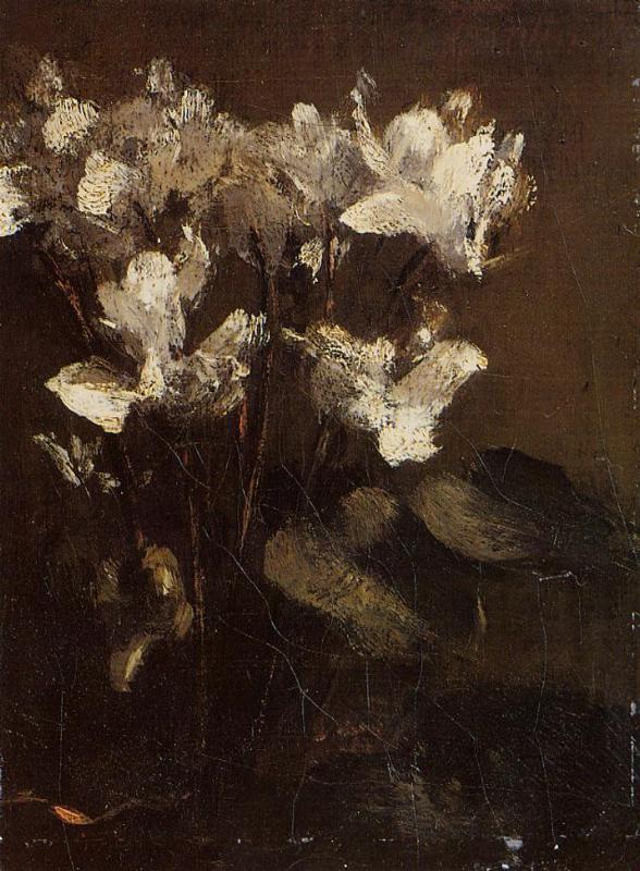 Vkeiasart's tweet photo. Cion of VRZEL as Flowers, Cyclamens by Henri Fantin-Latour, 1860, oil on canvas https://t.co/2uR76H7xxD