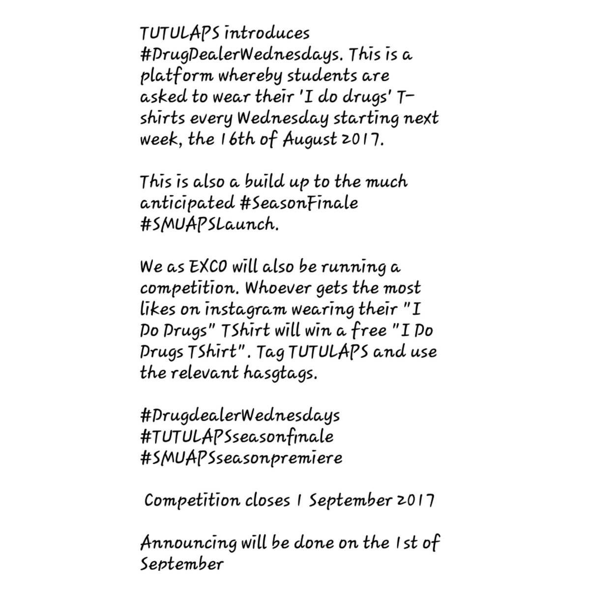 SMUAPS's tweet photo. It's tomorrow!💊 https://t.co/LRr0jhFptG