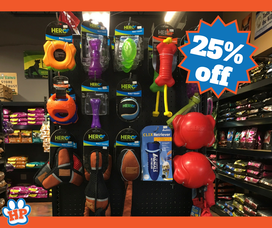 HealthiPaws's tweet photo. Back to school sale - HERO toys 25% off. Keep your pets entertained with the kids off at school. While supplies last. https://t.co/zXs3BuTy6B