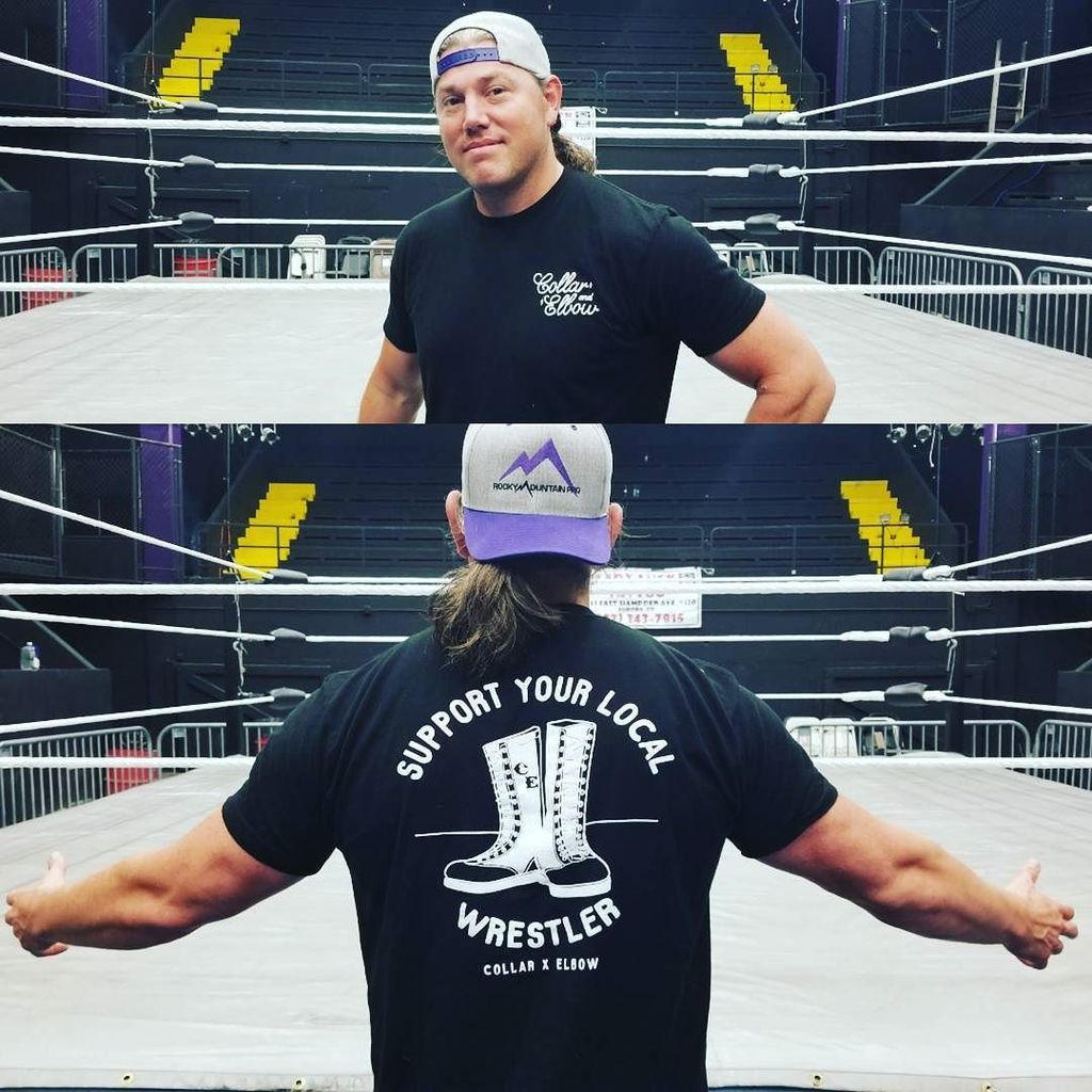 YadenRMP's tweet photo. Get your @TheRealAlSnow @collarxelbow gear at https://t.co/8BVC43hYct! Code "Mercury" gets you 10% off! #ProWrestl… https://t.co/tKumKeKi7W https://t.co/SkJFftQ1mv