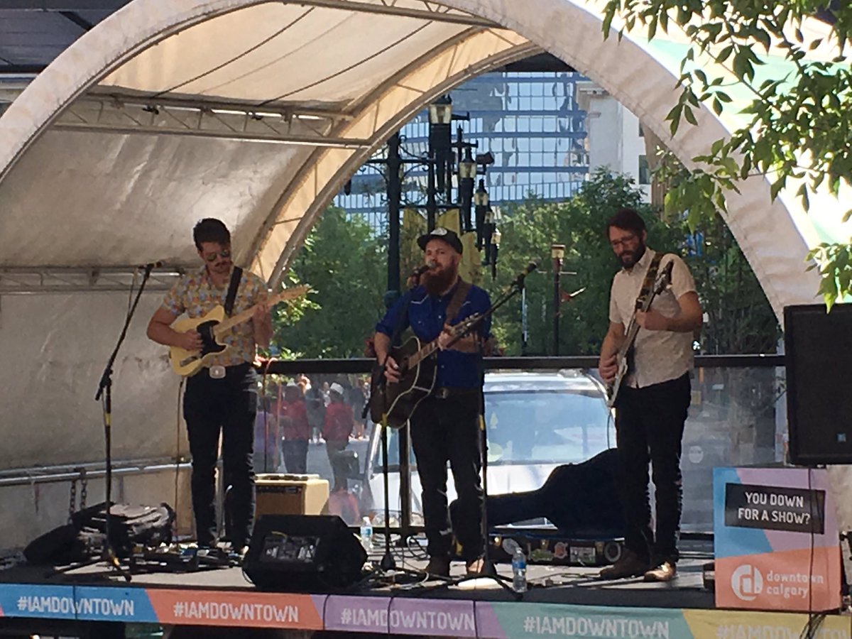 SpagWestFest's tweet photo. The music is on! Grab some lunch and enjoy a free concert on Stephen Ave today 12-1pm. Carter Felker is rockin! #iamdowntown #yyc https://t.co/YIRujNpPLC