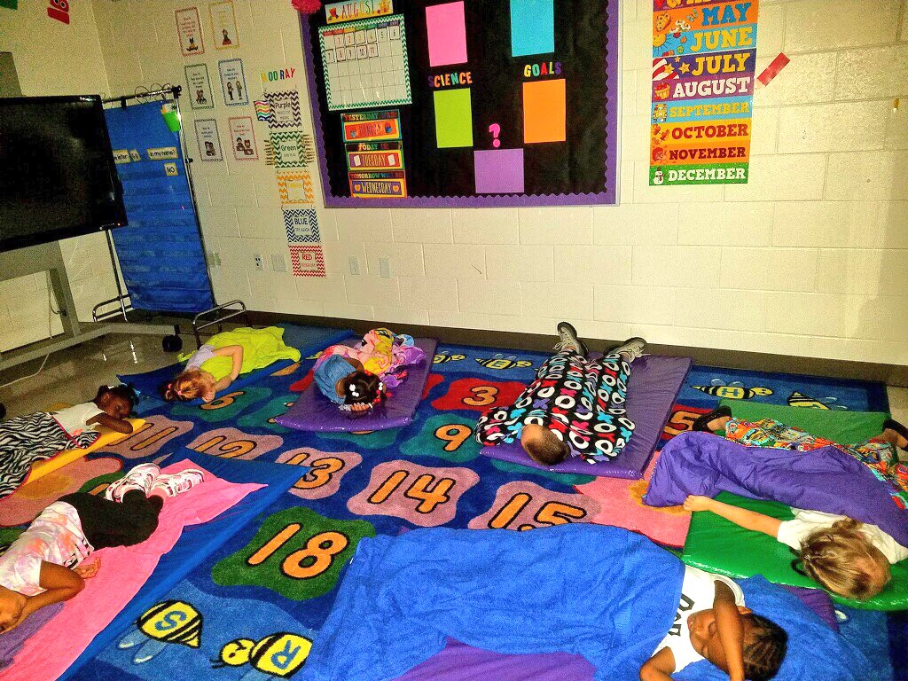BCESMustangCity's tweet photo. It's hard being a PreK scholar! Lights out! #MrsMegan #MrsJoni https://t.co/6s3462lH9h