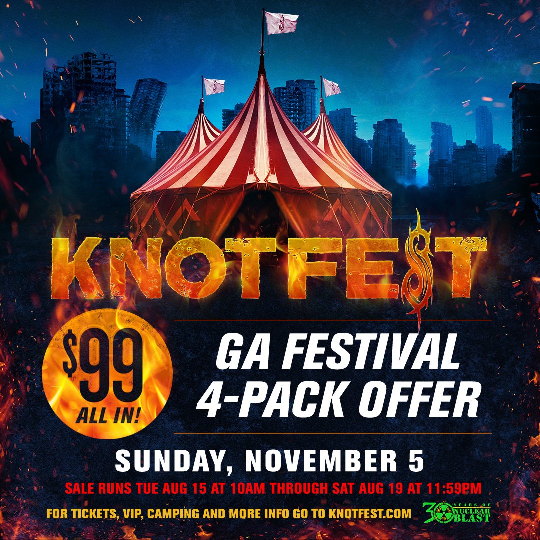 Slipknot on Twitter "This week only Secure 4 single day GA tickets to