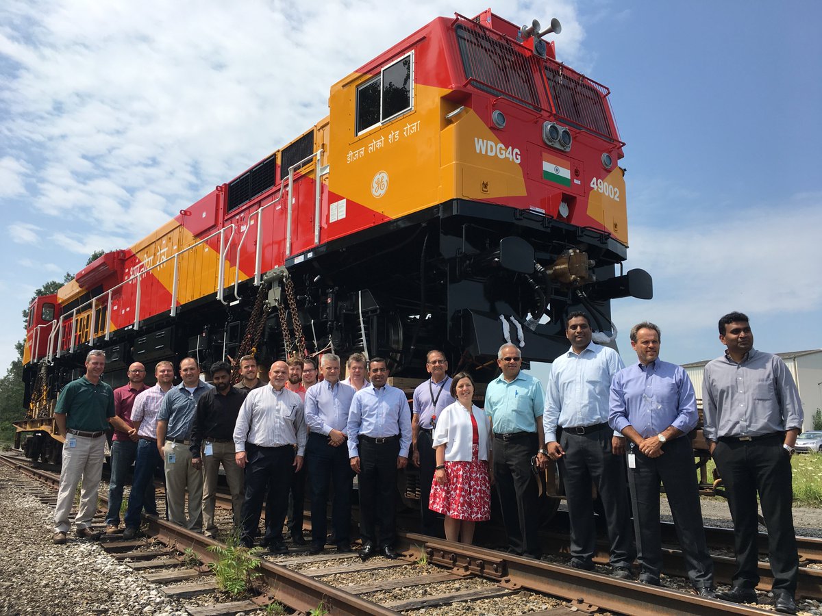 RichOSimpson's tweet photo. Excited to ship @GETRANSPORT first @GEIndia Locomotive on August 15,  Independence Day @makeinindia https://t.co/CpLnqgP1xC