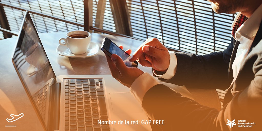 aeropuertosGAP's tweet photo. Como parte de nuestros servicios,  puedes encontrar internet gratuito en todos nuestros #AeropuertosGAP #GapFree https://t.co/WiFTvyWp7J