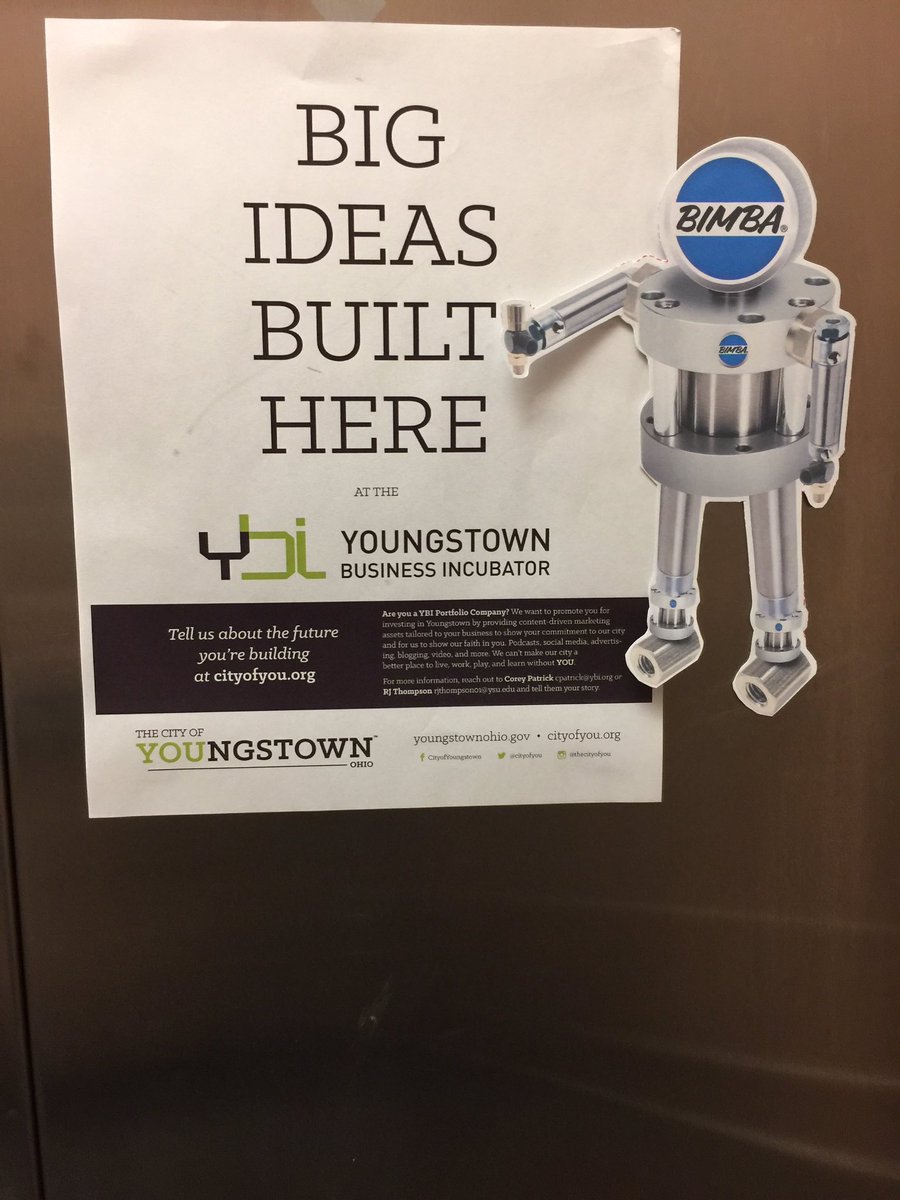 HudsonFasteners's tweet photo. Guess who stopped by @ybiTweet? Yes! That's #FlatCharlie from @BimbaMfg #valves #fittings #hydraulics #fasteners @CityofYOU #youngstown #mfg https://t.co/5lbbe7L4CB