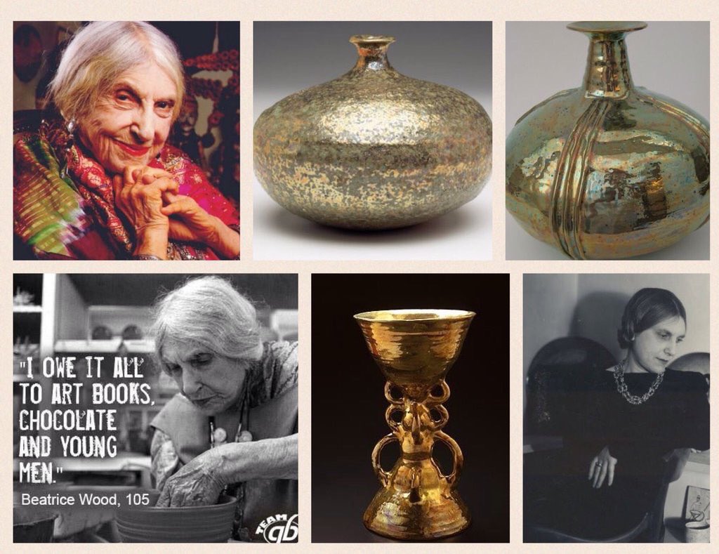 WhosKateStrange's tweet photo. Not at all sorry for the #BeatriceWood tweets. I adore her art & ceramics. Her life ethos too #Women of Dada #Dadaists https://t.co/gzuLIftTDS