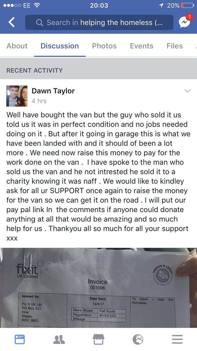 HomelessWigan's tweet photo. We need help! Please see the below 2 photos containing info why &amp; in the comments a link to our PayPal page. Thank you 🙏🏻
#Charity
#Homeless https://t.co/0PTyPx6xNn