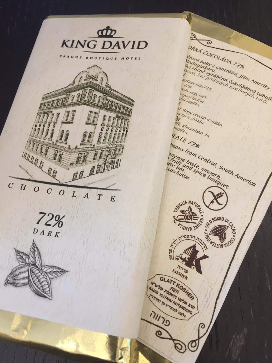 kingdavidprague's tweet photo. #KosherChocolate a #souvenir from #Prague.
Buy it at our reception before you leave to have a #sweet #kosher  #surprise from #hotelkingdavid https://t.co/Nu8GQYKXA5