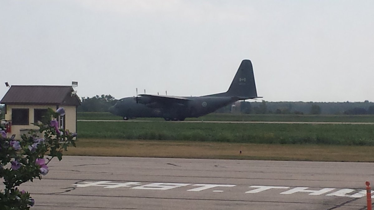 C-130 Hercules in St. Thomas today.