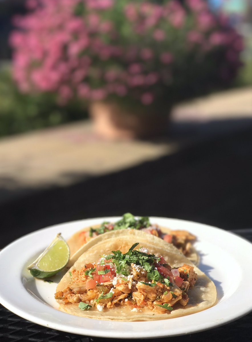 Do yourself a favor and join us for #tacotuesday! Today we have shredded chicken tacos with pico de gallo, Cotija &amp; cilantro!