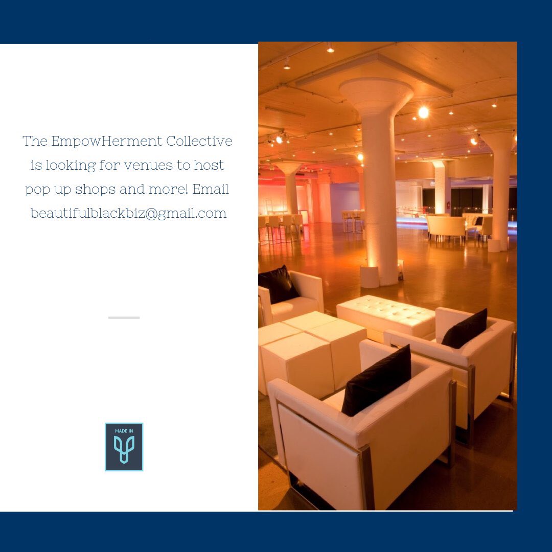 BeautifulBlkBiz's tweet photo. Email beautifulblackbiz@gmail.com to find out how to collaborate with us. We're always looking for new venues for future events! #Bbwec https://t.co/UPtFyReH9h