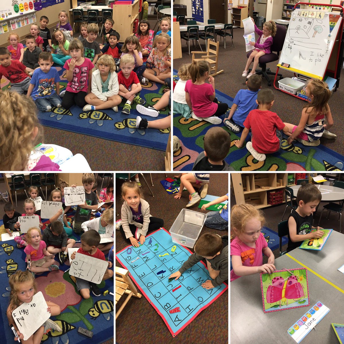 We shared books, practiced writing a sentence, enjoyed stations &amp; tons more on day 13 of kindergarten! <a href="/SFE_3820/">SFE Elementary</a> #wearewayne #stoutfieldgood