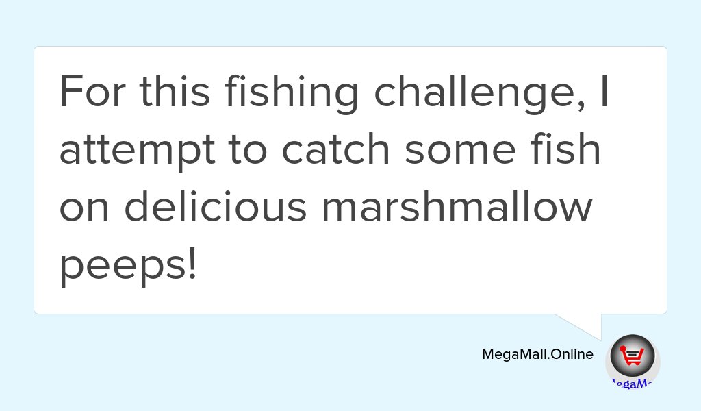 MegaMallAdmin's tweet image. CRAZY EASTER FISHING CHALLENGE — Can I Catch Fish on Peeps?!?! goo.gl/T2E85w #Check #Box #Fishing #Week