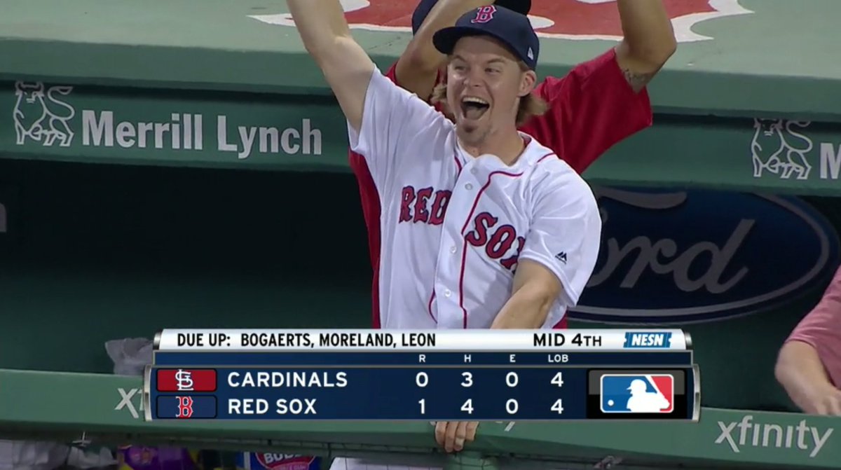 Jared_Carrabis's tweet photo. Strive to be as happy as Brock Holt was when Rafael Devers turned a triple play. https://t.co/ieKrkWZnLN