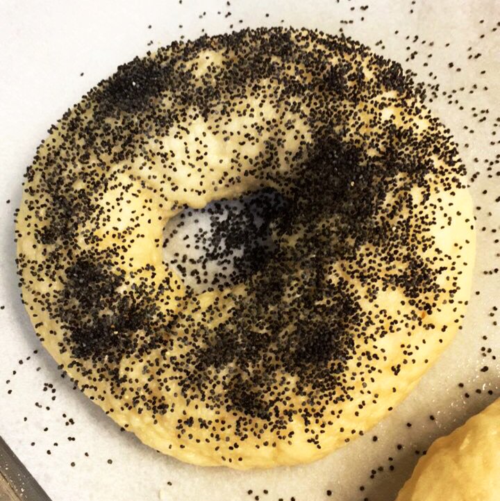 xandragramm's tweet photo. First attempt at homemade bagels poppyseed https://t.co/Q7CfWfsobH #NotRecipes https://t.co/ptPZcu2irE