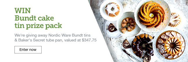 SBSFood's tweet photo. This one's for all the bakers. 4 x #NordicWare + 1 x #BakersSecret #bundt #cake tins to win. | https://t.co/opHIS8JsS8 https://t.co/KOJDqkC5LT