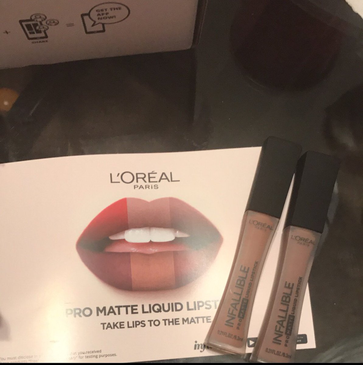 AubreyLoso's tweet image. I received these products for free and I can't wait to try them out! #Influenster #Loreal #ProMatte