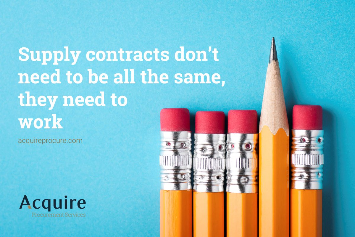 Supply contracts don't need to be all the same, they need to work