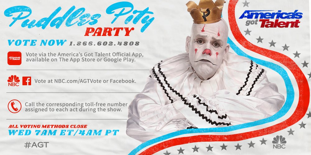 VOTING IS OPEN! up to 10 X each
☑️ #AGT app - bit.ly/DownloadAGTApp 
☑️ nbc.com/agtvote 
☑️ ☎️: 1.866.602.4808
#WereInThisTogether