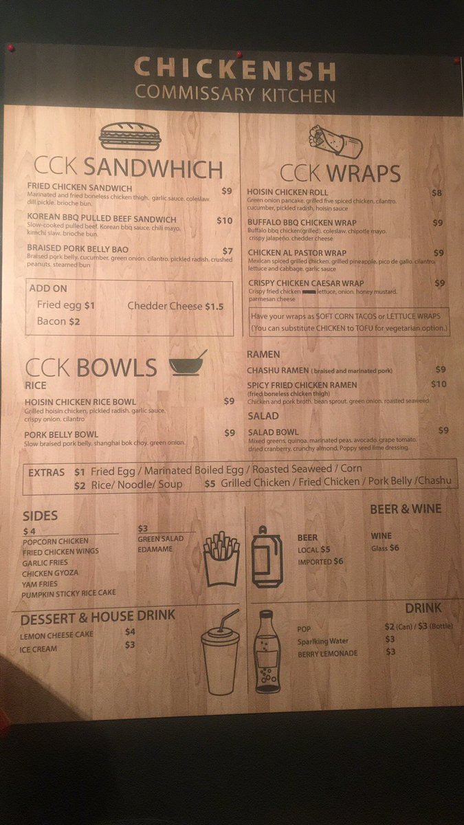 EatChickenWraps's tweet photo. <menu >our commissary kitchen 🍻 https://t.co/1pIHOne8r0