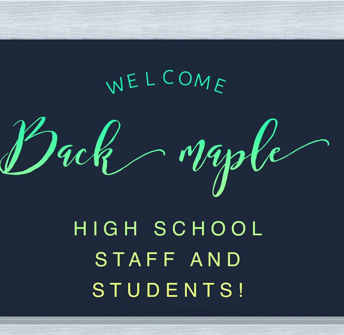 KatyKazi's tweet photo. A fantastic #firstdayofschool @Maple HS. Ss were actively learning in every classroom! Kudos  to our amazing office staff! #bethatknight https://t.co/mr7pIS24ef