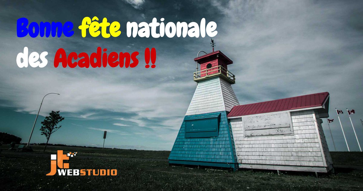 JTWebStudio's tweet image. Bonne fête national des Acadiens!! #quinzeaout #acadianday #fetenationale #Bathurst