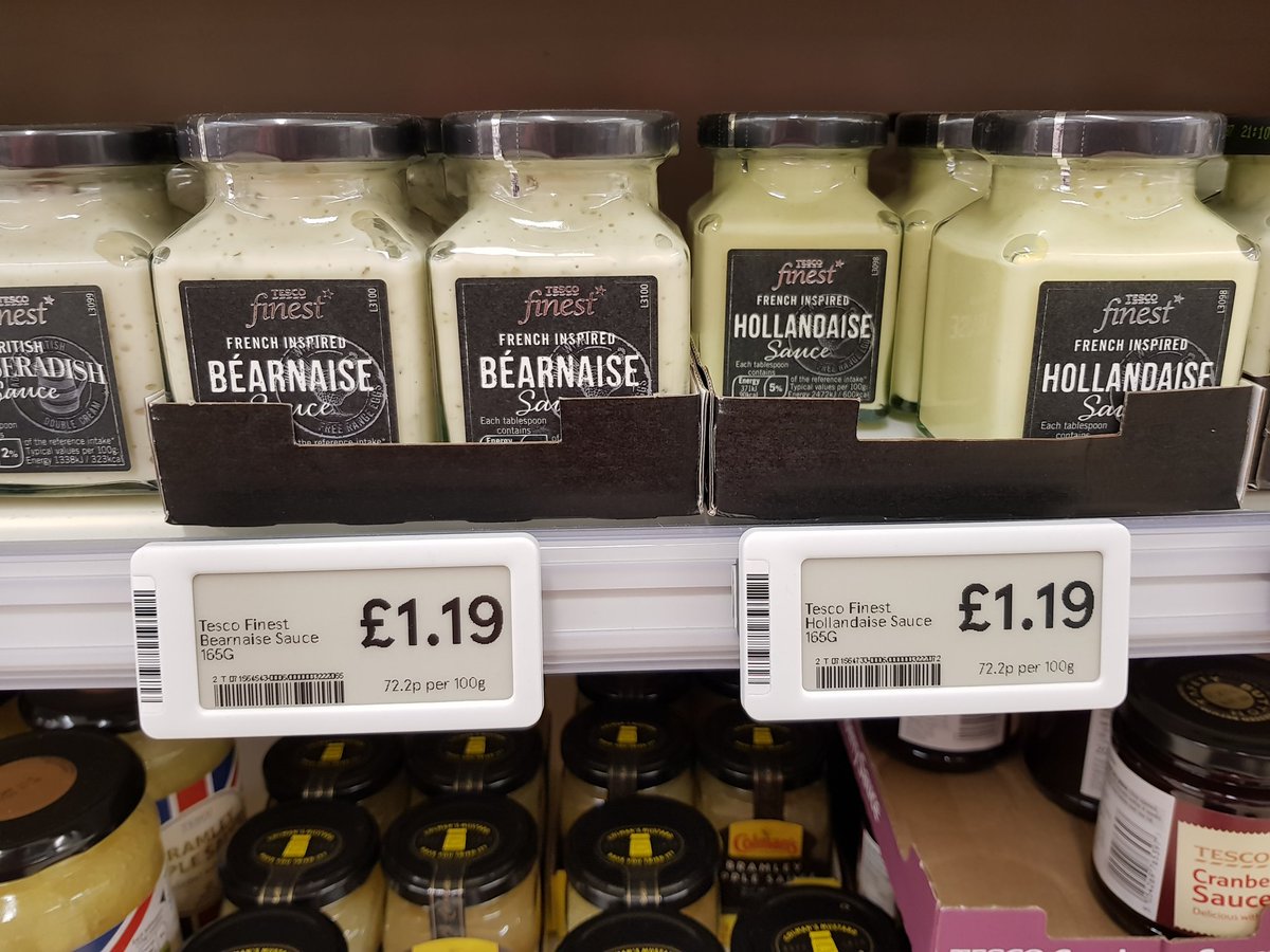 More technology progression and Living wage links(?) Electronic shelf labels in Tesco (trial).