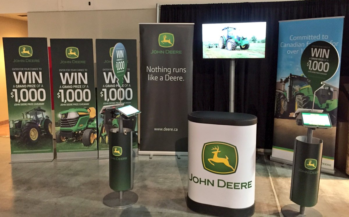 Brandt_AG's tweet image. All set up at the #CDNBeefConf! Stop by our booth &amp;amp; enter to win $1,000 #JohnDeere Dollars! #CBIC2017