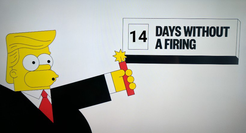 dtitwp's tweet photo. I'm really proud of you! @realDonaldTrump @POTUS for going 14 days without a firing! #ImpeachTrump #dtitwp https://t.co/OGFjNEe7FK
