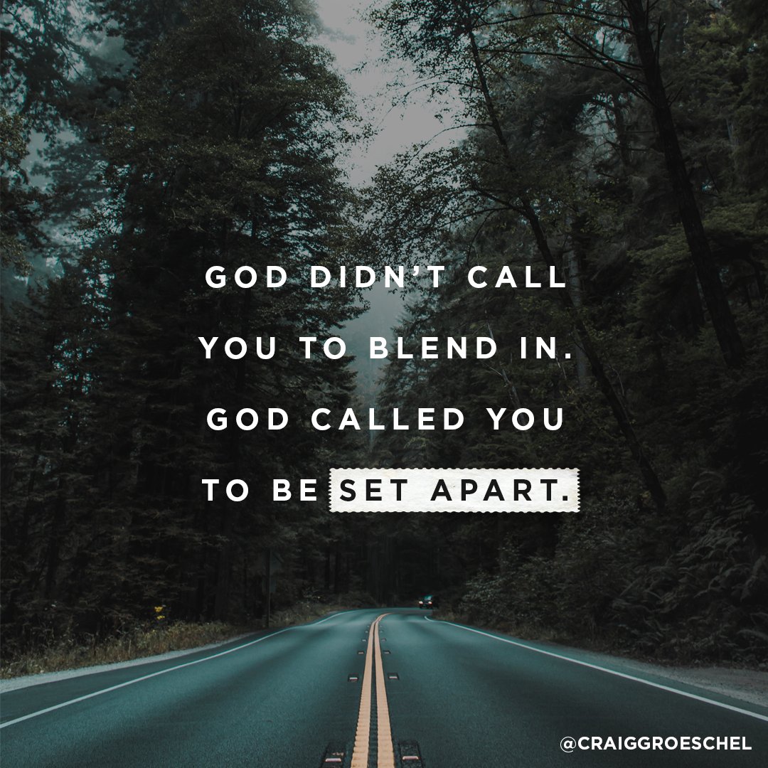 craiggroeschel's tweet photo. For many, the greatest obstacle to following Christ is your desire to fit in. #lcdifferent https://t.co/rWKMe19t2G