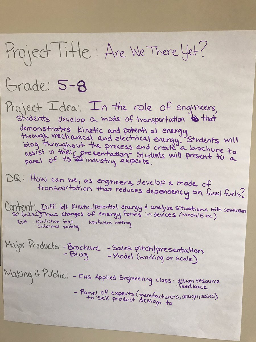 Schlatter_tim's tweet photo. New project design in the works at @BIEpbl pbl 101 training! Excited to see Ss working on it! @district192 #192gateway @GWA_192 #pbl https://t.co/kjSba5eMIh