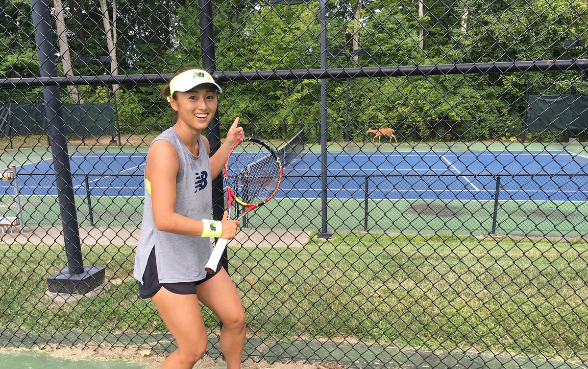 Misaki Doi 土居美咲 昨日の練習中に鹿を発見 Misaki Doi 土居美咲 昨日の練習中に鹿を発見