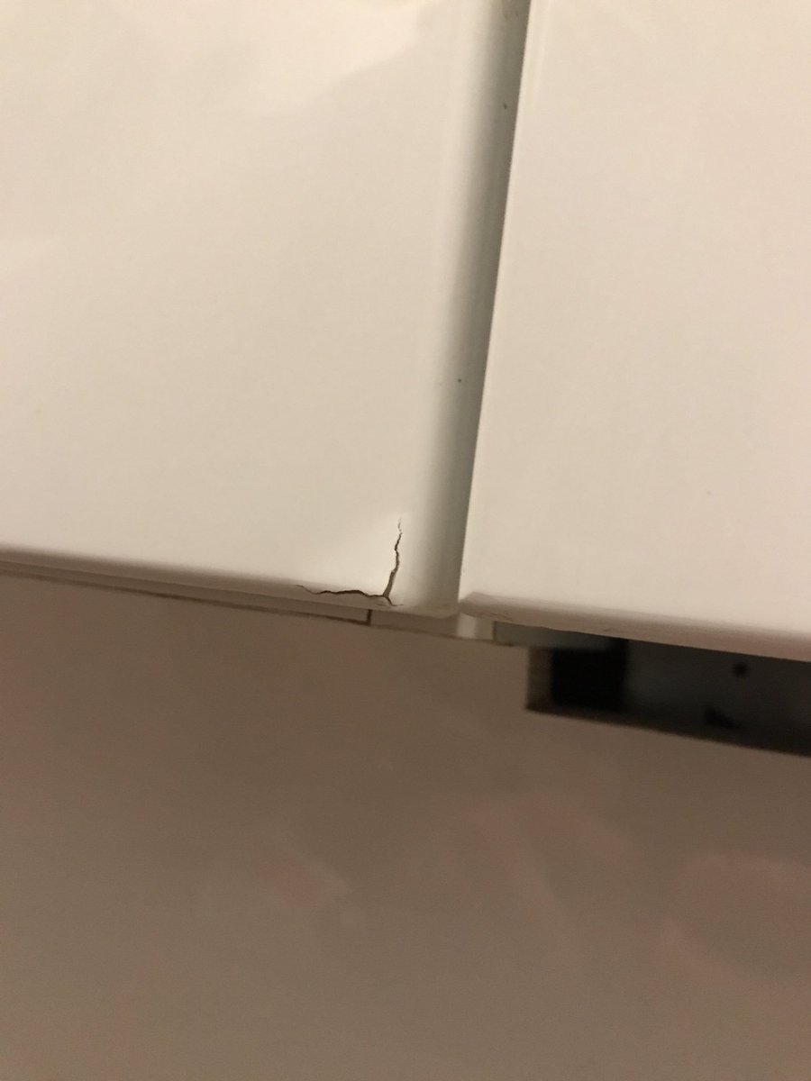 lukebonathan's tweet photo. @bandq_help my kitchen panel is swelling in the bottom corner, how do I arrange a warranty replacement? https://t.co/z6XAy9v8Fw