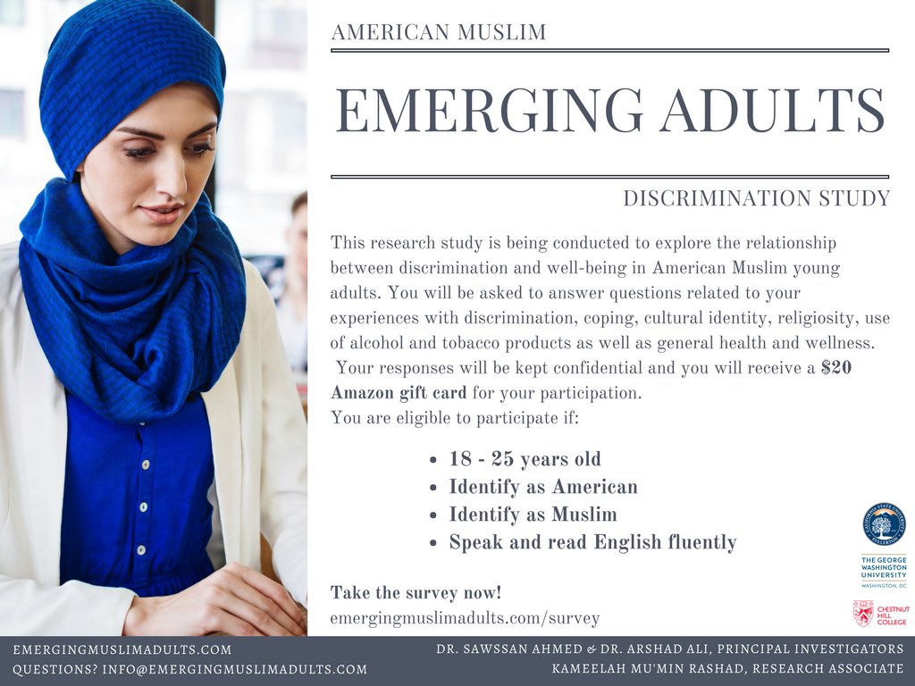 EmergingMuslims's tweet photo. Did you know you can also share your thoughts/experiences anonymously? Complete this survey &amp; earn a $20 giftcard! 
https://t.co/utWUFNKri2 https://t.co/w0b0YlySdh
