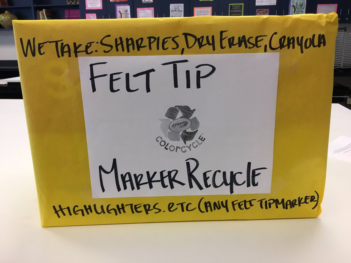 ashleighlukeart's tweet photo. Getting ready to recycle! #sulsprms #sulsprisd @Crayola https://t.co/NxcmaNXKa5