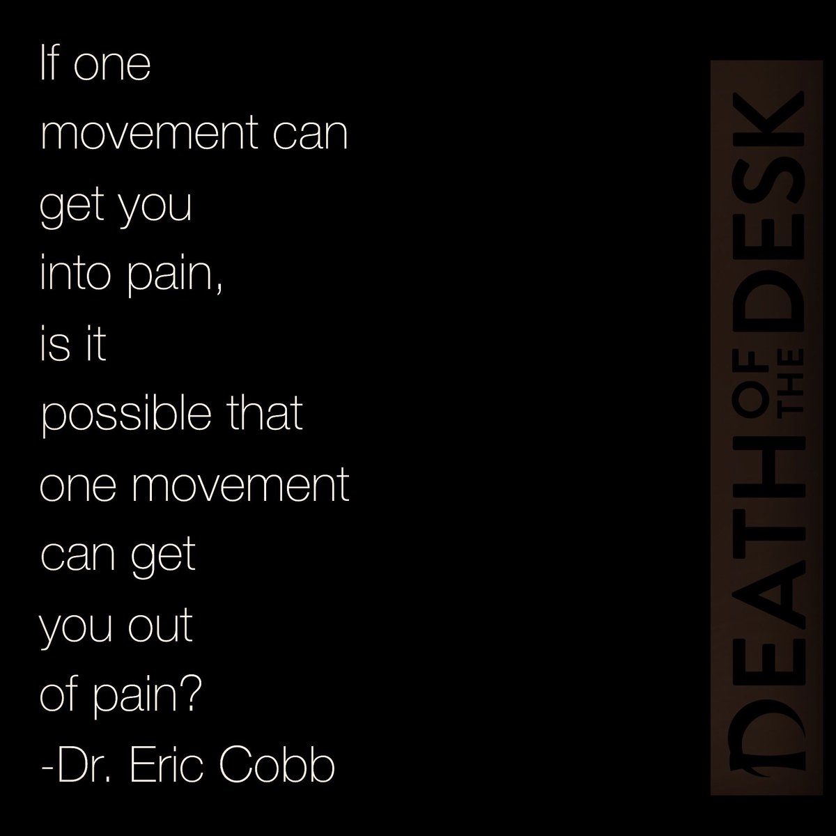 movement_iq's tweet photo. This question is one reason we love Dr. Eric Cobb. #zhealth #deathofthedesk https://t.co/bq6zIkRLkL