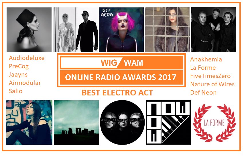 Radio_WIGWAM's tweet photo. WIGWAM ONLINE RADIO AWARDS Electro Category Show 
Wednesday at 10pm in UK then 11pm ET in N America. 
Click on https://t.co/ccjfWIeLdy https://t.co/FnIGzFzVZh