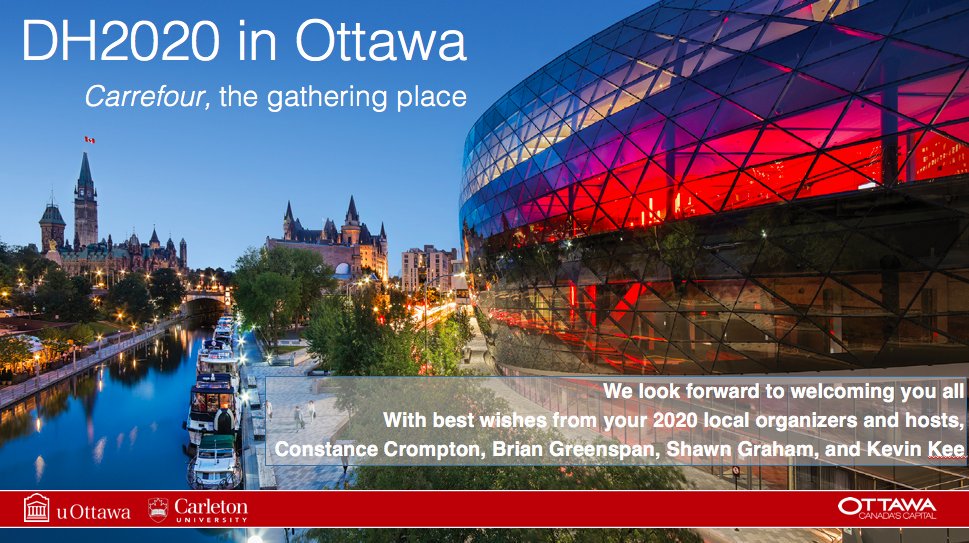 DH_uOttawa's tweet photo. Looking forward to co-hosting @ADHO 2020 in Ottawa with @DHCarleton! @csdhschn https://t.co/Z72G44Srdy